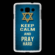 Coque LG L60 Keep Calm and Pray jewish BLeu