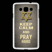 Coque LG L60 Keep Calm and Pray jewish Gris