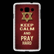 Coque LG L60 Keep Calm and Pray jewish Rouge