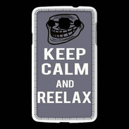 Coque LG L60 Keep Calm and Reelax Gris