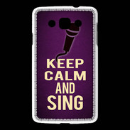 Coque LG L60 Keep Calm and Sing Violet