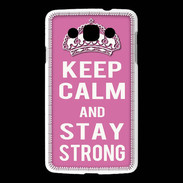 Coque LG L60 Keep Calm and Stay strong Rose