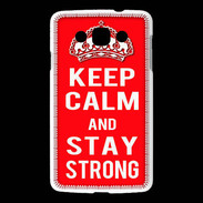 Coque LG L60 Keep Calm and Stay strong Rouge