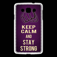 Coque LG L60 Keep Calm and Stay strong Violet