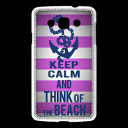 Coque LG L60 Keep Calm and Think Beach Rose