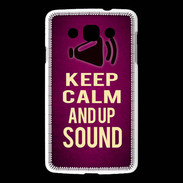 Coque LG L60 Keep Calm and Up Sound Rose