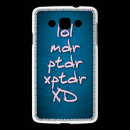 Coque LG L60 LOL MDR bleu ZG