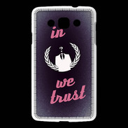 Coque LG L60 In anonymous We trust Rouge ZG