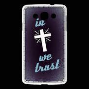 Coque LG L60 In Christ We trust Bleu ZG
