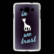 Coque LG L60 In Girafe We trust Bleu ZG