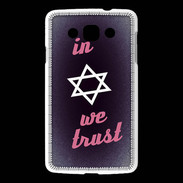Coque LG L60 In Judaïsme We trust Rouge ZG 