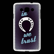 Coque LG L60 In Luck We trust Bleu ZG
