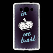 Coque LG L60 In Queen We trust Bleu ZG