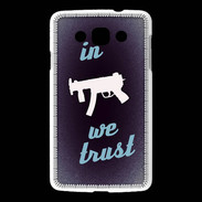 Coque LG L60 In Uzi We trust Bleu ZG