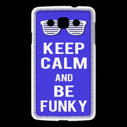 Coque LG L60 Keep Calm Funky Bleu