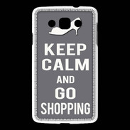 Coque LG L60 Keep Calm Go Shopping Gris