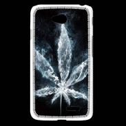 Coque LG L65 Feuille de cannabis en fumée