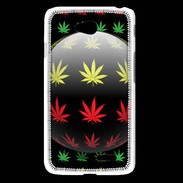 Coque LG L65 Effet cannabis sur fond noir