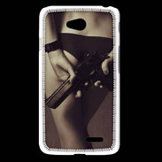 Coque LG L65 Attention maîtresse dangereuse