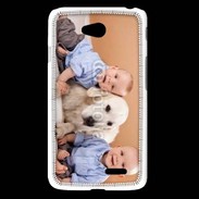 Coque LG L65 Jumeau avec chien
