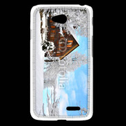 Coque LG L65 Chalet enneigé 2