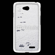 Coque LG L65 Traces de pas d'animal dans la neige