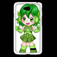 Coque LG L65 Chibi style illustration of a super-heroine 26