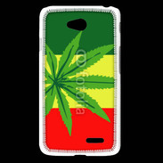 Coque LG L65 Drapeau reggae cannabis