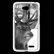 Coque LG L65 Tête de Cerf en noir et blanc