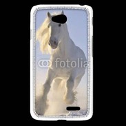 Coque LG L65 Cheval blanc dans la neige