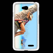 Coque LG L65 Sieste contre un palmier sur la plage