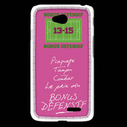 Coque LG L65 Plaquage Bonus offensif-défensif Rose