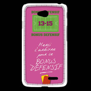 Coque LG L65 Merci l'arbitre Bonus offensif-défensif Rose