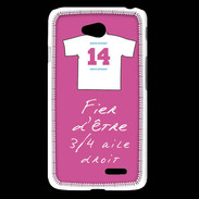 Coque LG L65 3/4 aile droit Bonus offensif-défensif Rose