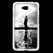 Coque LG L65 Personnage en noir et blanc PR