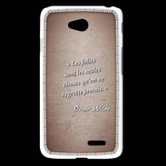 Coque LG L65 Les Folies Rouge Citation Oscar Wilde