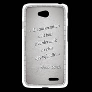 Coque LG L65 La conversation Gris Citation Oscar Wilde