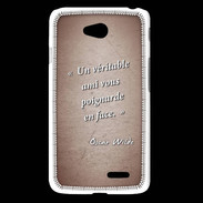 Coque LG L65 Ami poignardée Rouge Citation Oscar Wilde