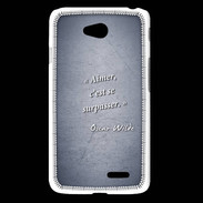 Coque LG L65 Aimer Bleu Citation Oscar Wilde