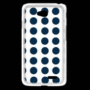 Coque LG L65 pois bleu marine