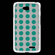 Coque LG L65 pois gris & turquoise