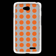 Coque LG L65 pois gris & orange