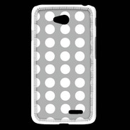 Coque LG L65 pois gris & blanc