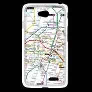 Coque LG L65 Plan de métro de Paris