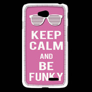 Coque LG L65 Keep Calm Funky Rose