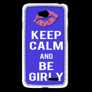 Coque LG L65 Keep Calm Girly Bleu
