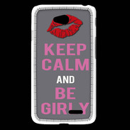 Coque LG L65 Keep Calm Girl Gris