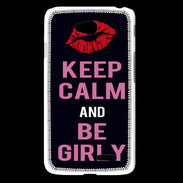 Coque LG L65 Keep Calm Girly Noir