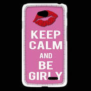 Coque LG L65 Keep Calm Girly Rose