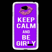 Coque LG L65 Keep Calm Girly Violet